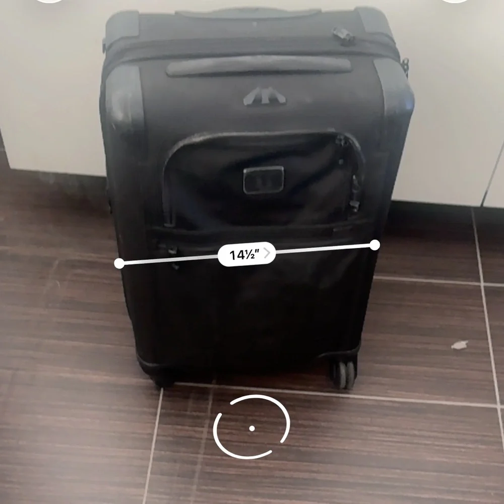 TUMI Alpha Black Rolling Carry-On Suitcase - Business Travel Spinner
